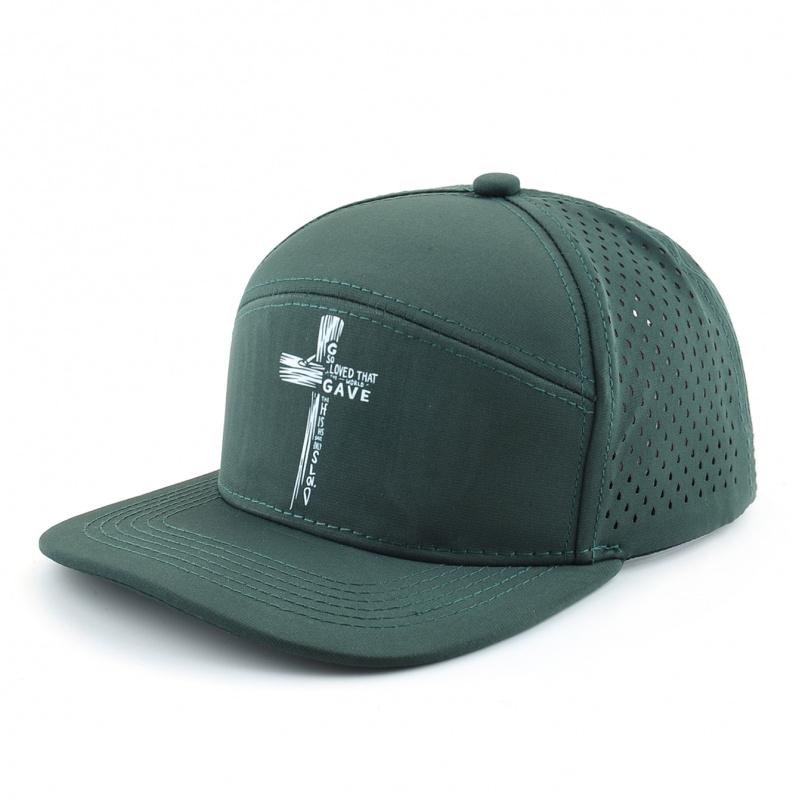 Printed baseball cap for men and women, mesh sports hip-hop cap, sun-shading mesh cap, flat-brim cross baseball cap