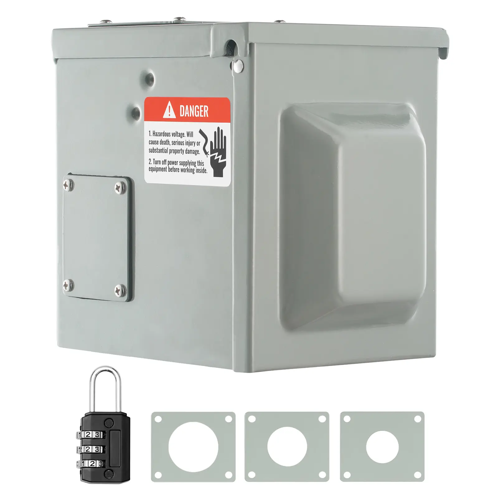 30 Amp RV Power Outlet Box, 125/250V Voltage, 30A Electric Current, Enclosed Lockable Outdoor RV Receptacle Box, Well-Designed Structure