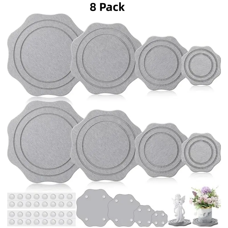 8 Pack Stone Diatomite Saucers Suitable for Planter Drainage Plates, Instant Dry Water Absorbent Diatomaceous Earth Coasters, Multi-Size (4/6/8/10 Inch) Plant Trays for /Outdoor Pots, Gardens, Patios