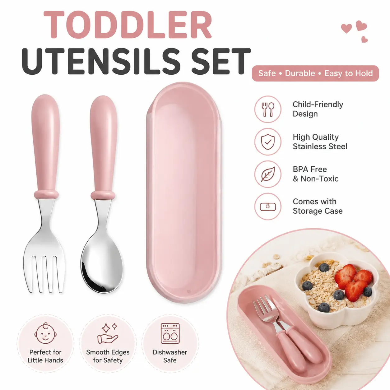 Cutlery Set with Storage Box, 3 Counts/set Including Spoon & Fork & Storage Box, Creative Tableware Set for Home Kitchen Dining Room, Modern Tableware Sets-YY0