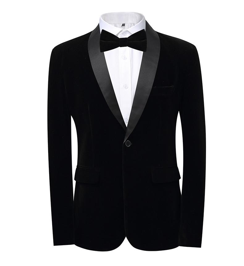 Men's 3-Piece Slim Fit Shawl Lapel Suit  Color Block Korean Style Groom Wedding Tuxedo With Side Vents