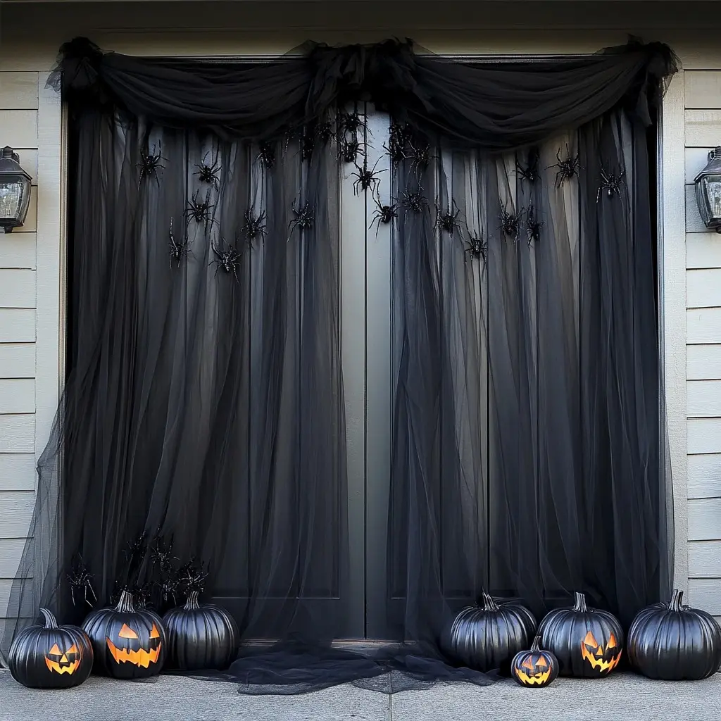 Large Gauze Fabric, Dark Theme Party Decoration, Door Hanging for Halloween, Theme Party Setup Supplies, Party Door Hanging Cloth