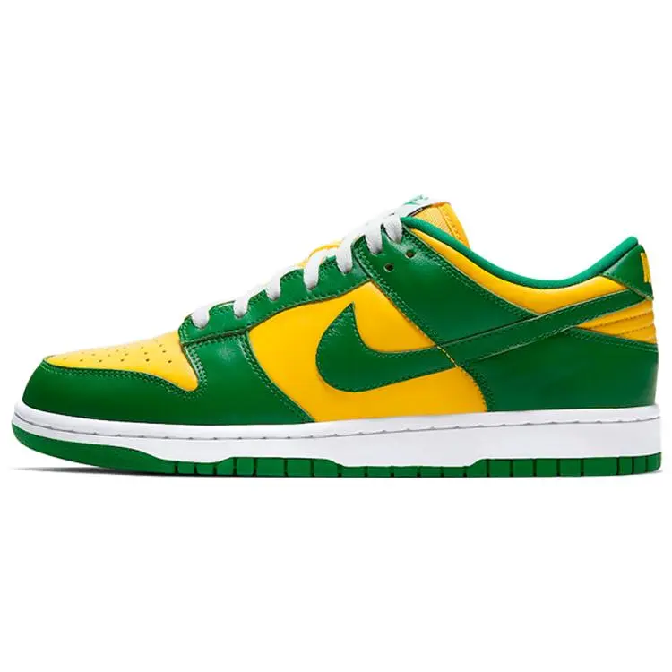 Nike Dunk Brazil Low-Top Sneakers for Men and Women – Yellow and Green Colorway, 2026 Edition Verifiable, with credentials and supporting global authentication