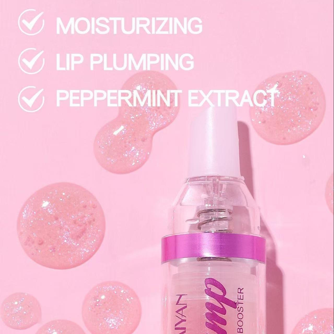 Mirror Finish Plump Lip Gloss, Radiant Makeup Effect, Spring Press Design, Multiple Jelly Colors Available, Single Item Liquid Form