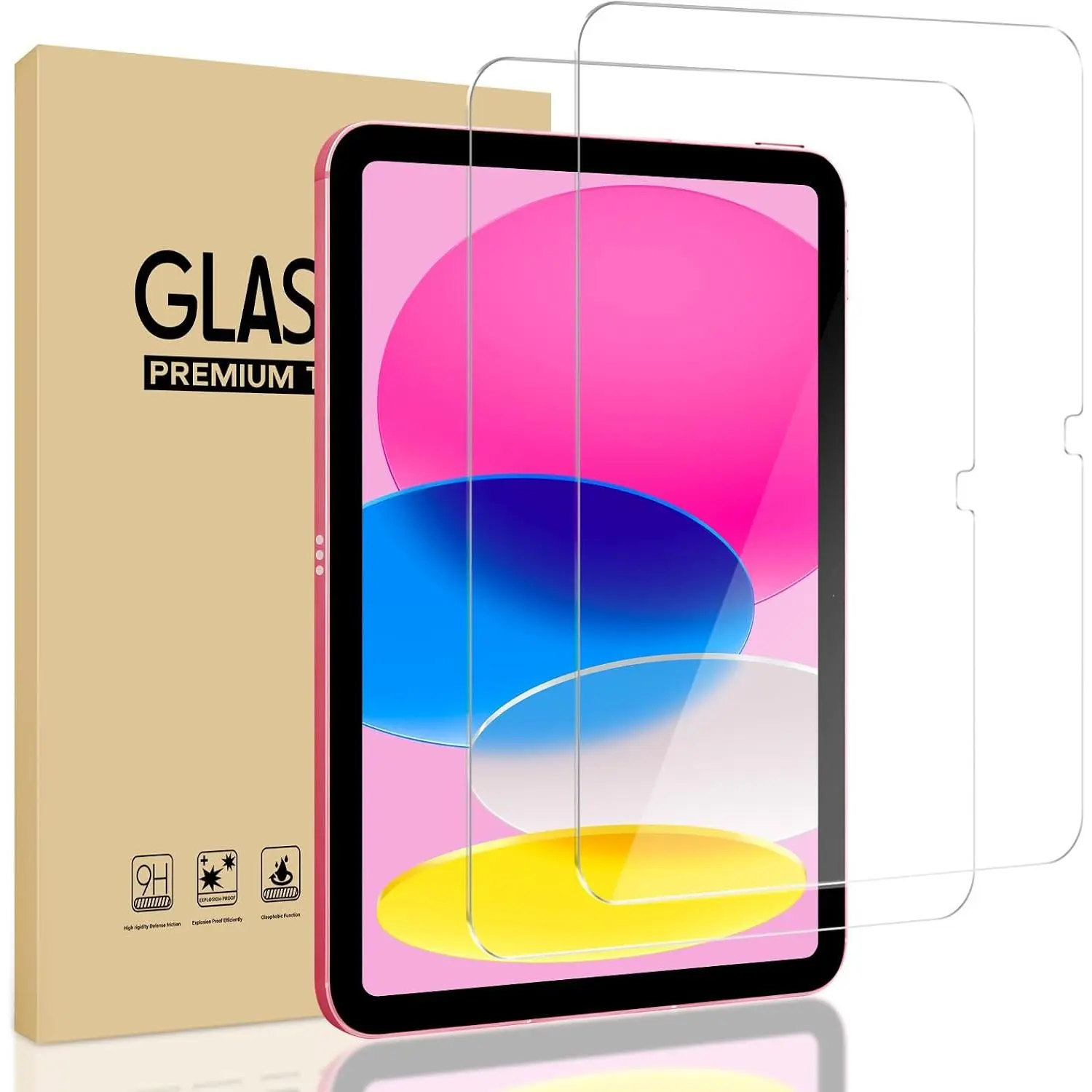 2 Pack Tempered Glass Screen Protector for iPad 11th Generation (A16) 2025 11 Inch / 10th Generation 2022 10.9 Inch