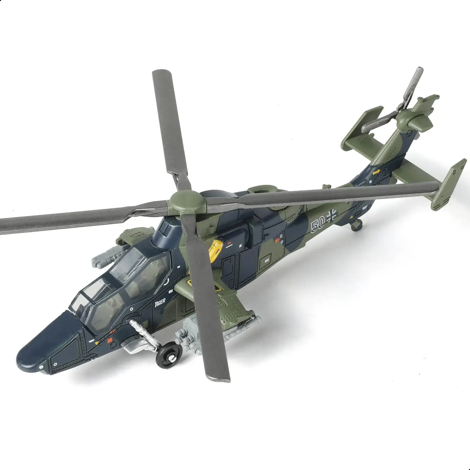 1/72 Scale Plastic EC-665 Tiger Attack Helicopter Quick Build Building Set - 24-Piece Complete DIY Construction Toy, Collectible Aviation Display Gift for Ages 8+