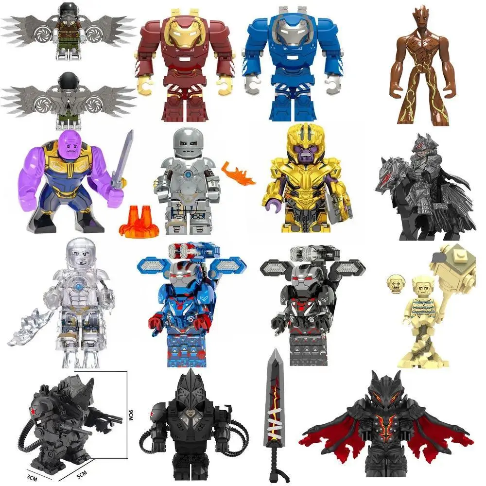 Hot-Selling Children Anime Figure Hero Building Blocks Kid Gift Assembling Toy Model Mini Movies Characters Figurine Bricks