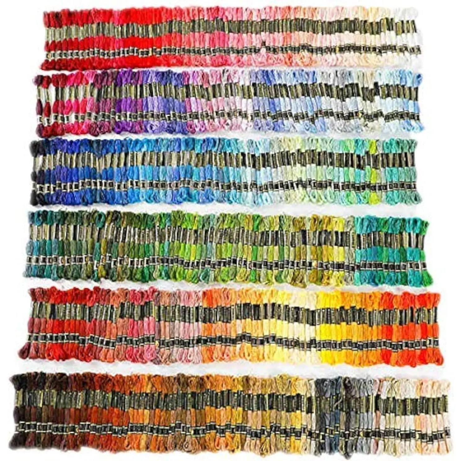 Rainbow Color Embroidery Floss 100 Skeins Per Pack with  for   Threads Bracelet Yarn Craft Floss Embroidery Floss Set