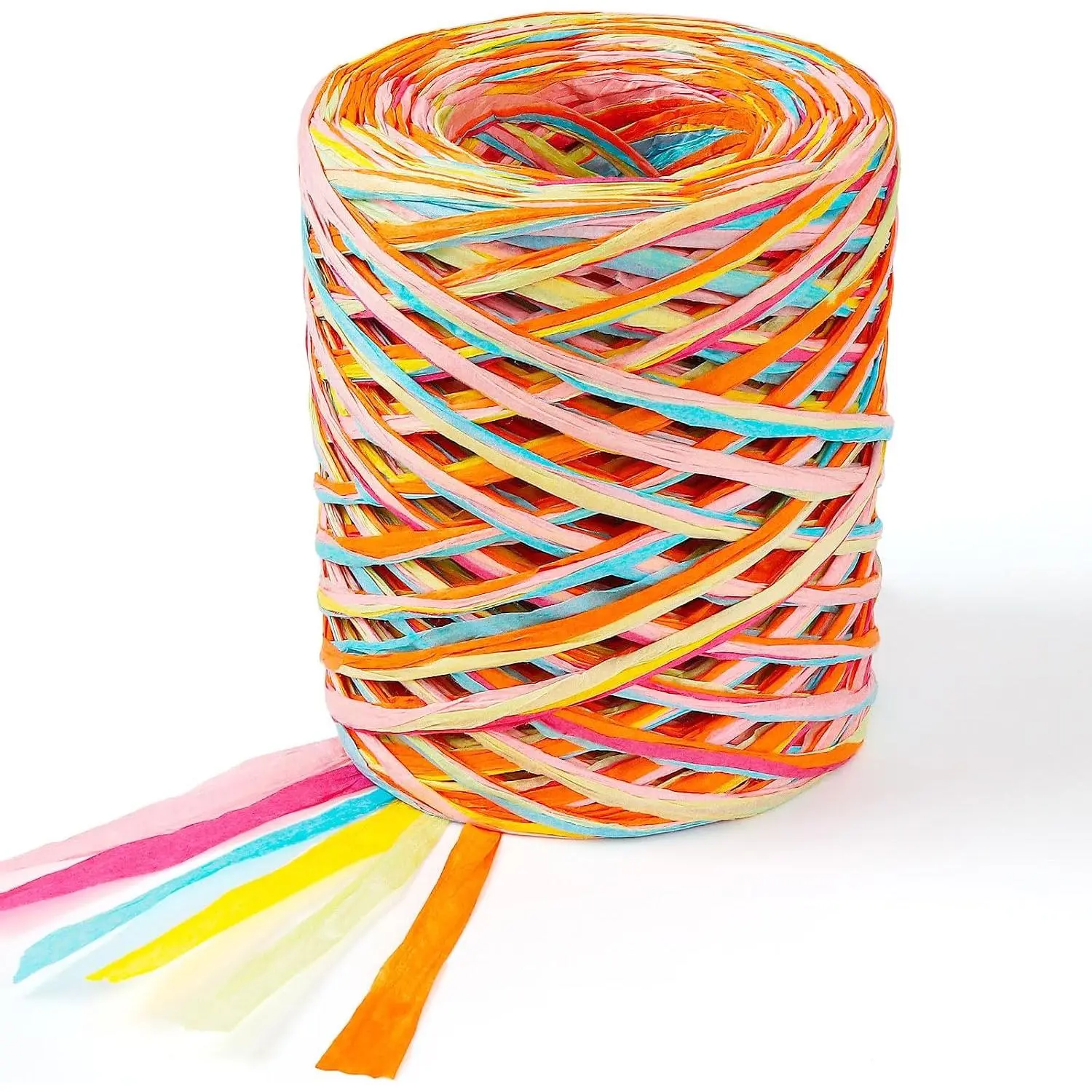 262  Raffia Paper Ribbons, 6 Colors Raffia Paper Packing String Twine Rope for  Wrapping, DIY Craft, Birthday Party Decoration ()