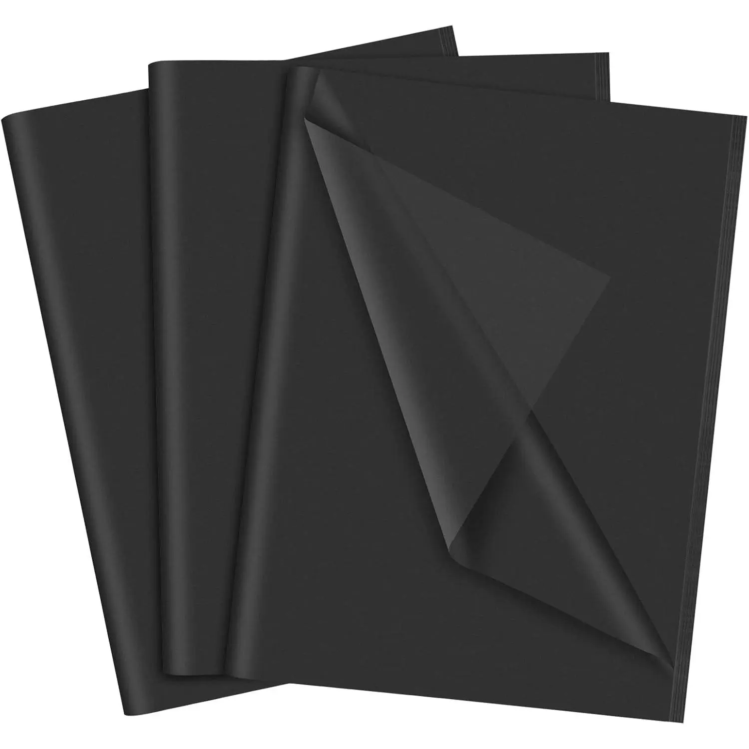 Black Tissue Paper - 60 Sheets, 14 x 20 Inch Matte Black Wrapping Paper for Gift Packaging, Art Crafts, DIY, Birthday, Wedding, Halloween