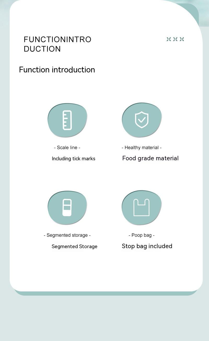 Dog Water Bottle with Food and Poop Bags - 3-in-1 Leakproof Pet Water Dispenser for Travel, Lightweight Durable Dog Drinking Cup for Outdoor Adventures