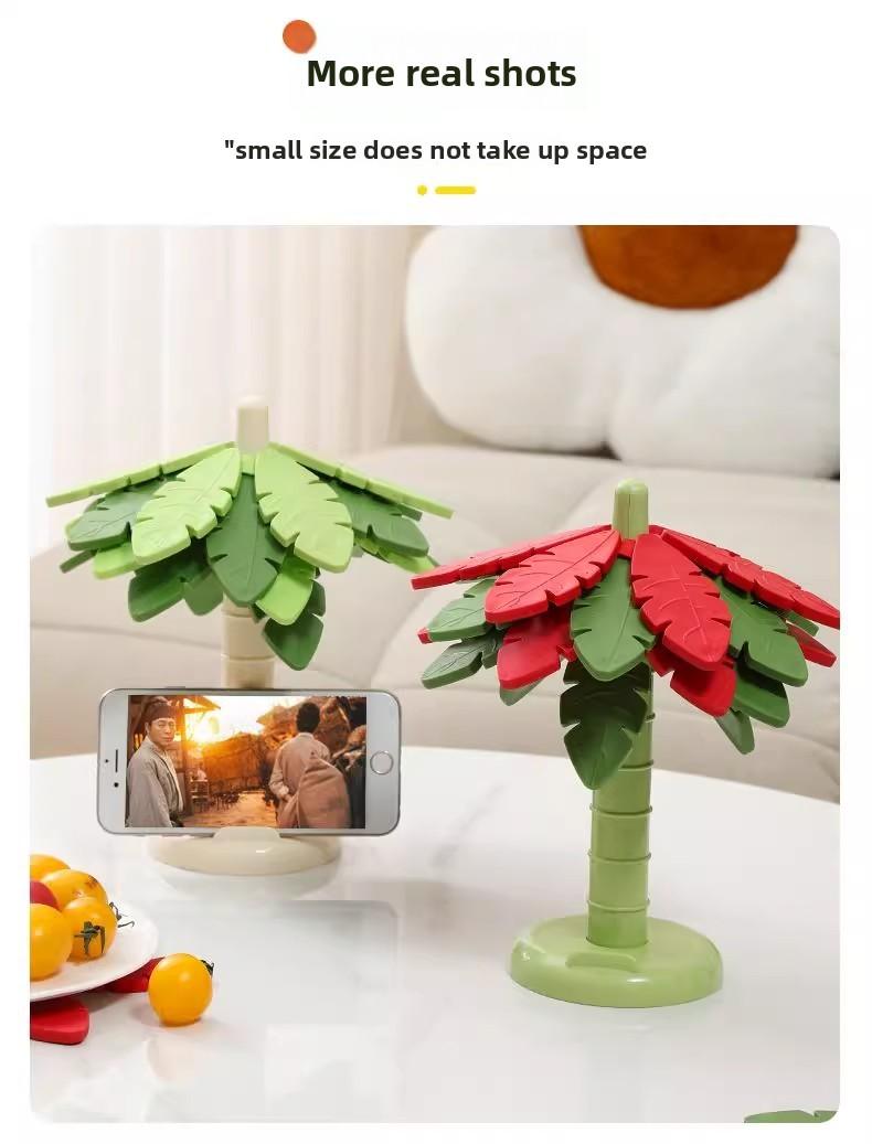 Creative Leaf Coasters Set - Thickened Heat Resistant Pads for Kitchen Foldable Anti-Scald Mat for Bowls Pots Mugs High Aesthetic Design Food Grade 299°C