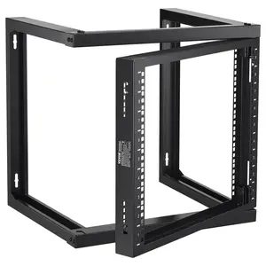 VEVOR 9U Wall Mount Rack, 150 lbs/68.04 kg Max Load Capacity, Open Frame Server Network Rack with Cage Nuts Screws, Carbon Steel 20.9x 17.7x 20.5" for 19"/482.6 mm AV Server IT Equipment, Black