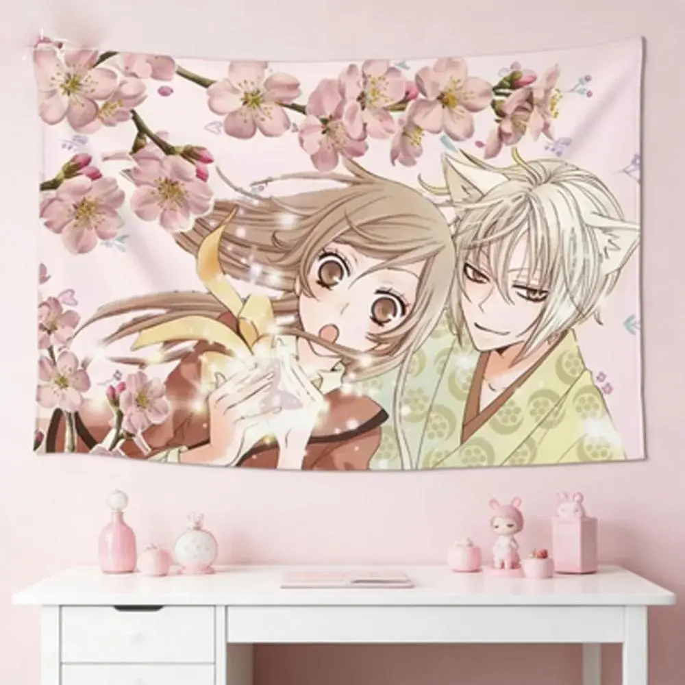Kamisama Kiss Printed Art Comics Tapestry - Wrinkle Resistant Room Decor, Anniversary & Bonfire Party Backdrop Banner, Home Supplies for Bedroom Living Room