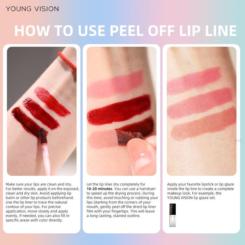 YOUNG VISION Lip Liner Pens with Upgraded Formula, 3 Counts/set Defines Lips with Smooth, Precise Color