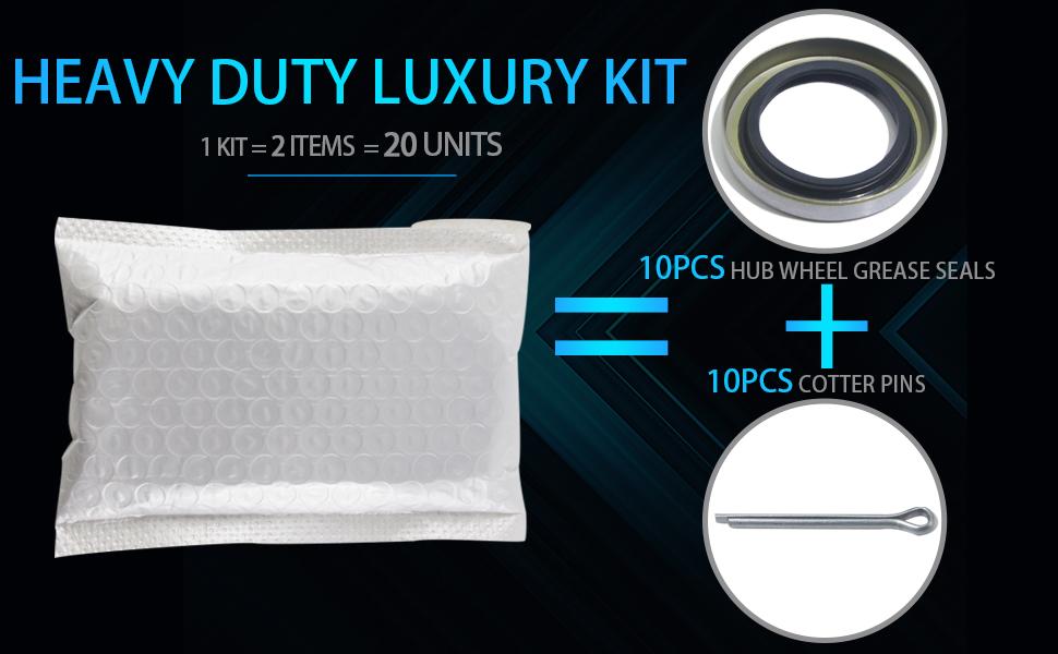 10pack ID 1.719" x OD 2.565" Trailer Axle Hub Wheel Grease Seal with Pin for 3500lb Spindles #     84 RV Axle Dexter Replace 171255 TB 10-19