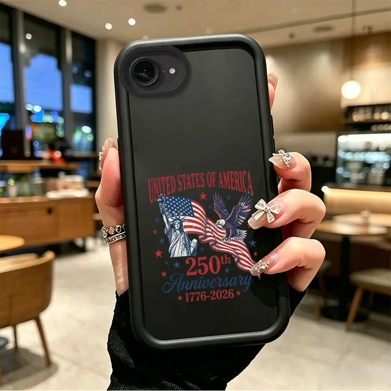 Phone case for iphone 16E 17E TPU Gift Enhanced Peotection USA 250th Anniv Liberty & Eagle Phone Case Full cover protection Celestial Eye Layered Phone Case BOJTMV34