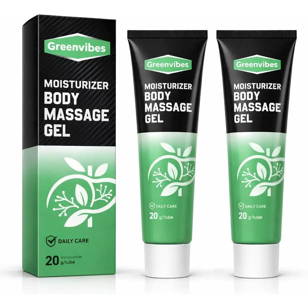 Greenvibes Moisturizer Body Massage Gel, Soothing Cooling Gel Fast-Absorbing Herbal Blend with Poria Cocos