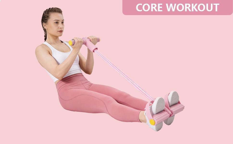 Multifunction Tension Rope, 6-Tube Elastic Yoga Pedal Puller Resistance Band, Elastic Pull Rope Fitness, Full-Body Workout at Home Gym, Exercise Sit-up, Yoga, Abdominal Training