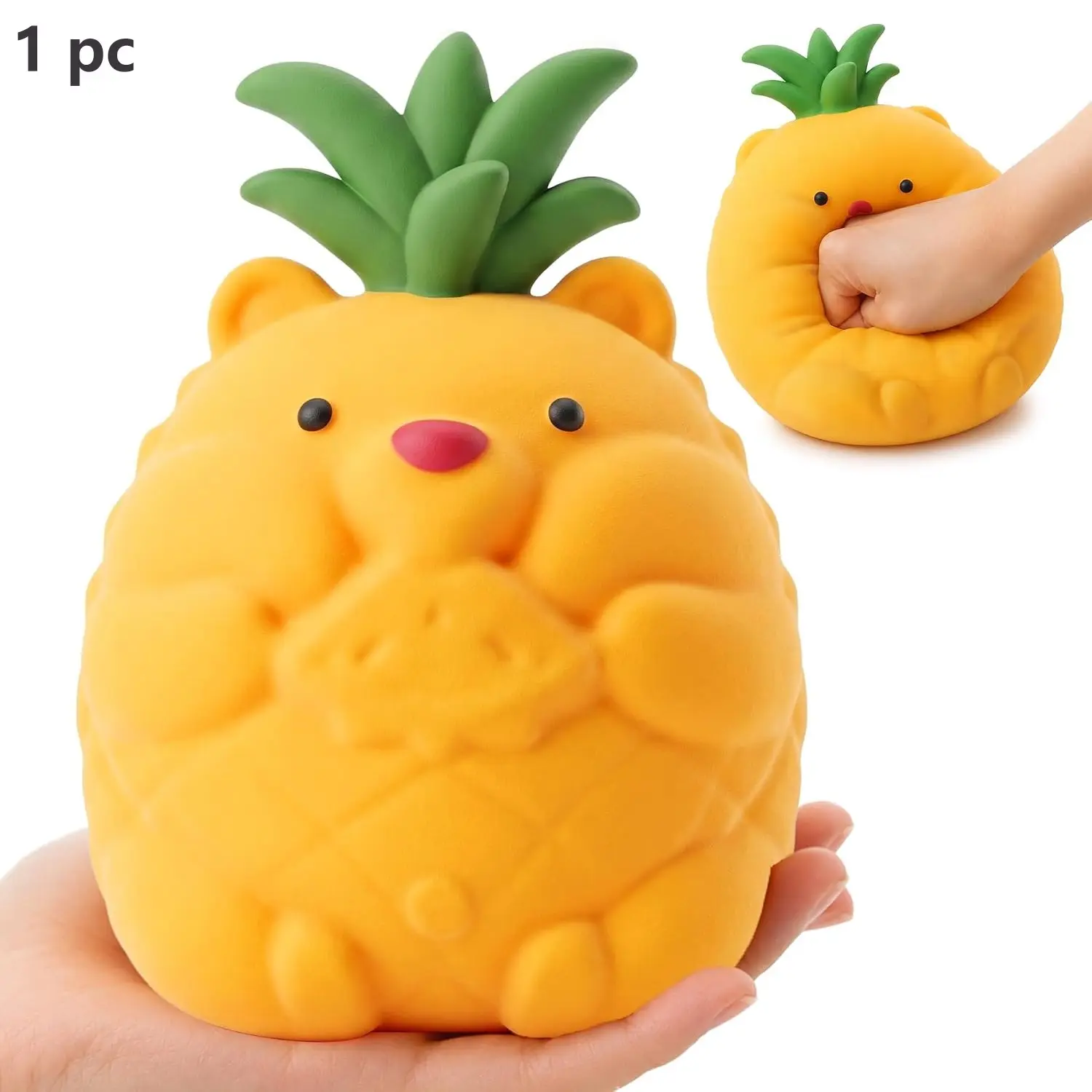 Jumbo Squishy Toy, Cute Squishies, Cute Pineapple Bear Stress Ball, Fruit Sensory Fidget Toy, Squishy Fidgets, Teen & Adult Gift, Party Favor, Rjc030 Model