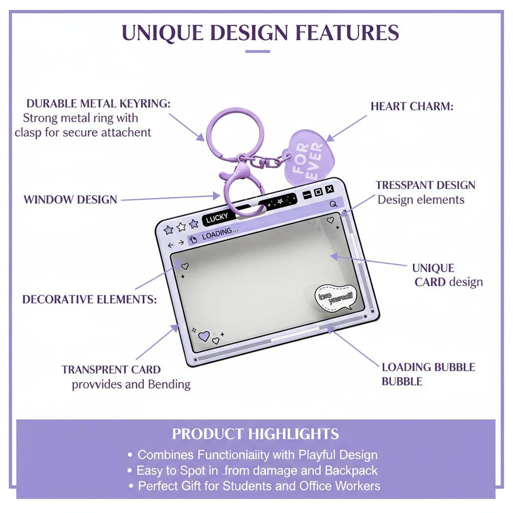 Transparent Sliding Card Holder – Protect Your ID & Student Cards