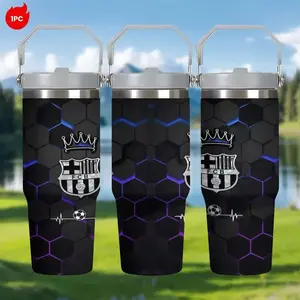 1pc 30oz Stainless Steel Insulated Tumbler, Leak-Proof, 2D Printing, Office Mug, Commuter Mug, Perfect Holiday Gift, Gift for Her