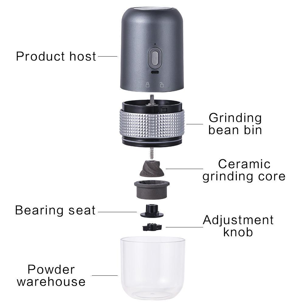 USB Electric Coffee Grinder, Automatic Cone Shaped Coffee Bean Mill, Coffee Grinder for Home Office Coffee Shop, Easy and Effortless Operation