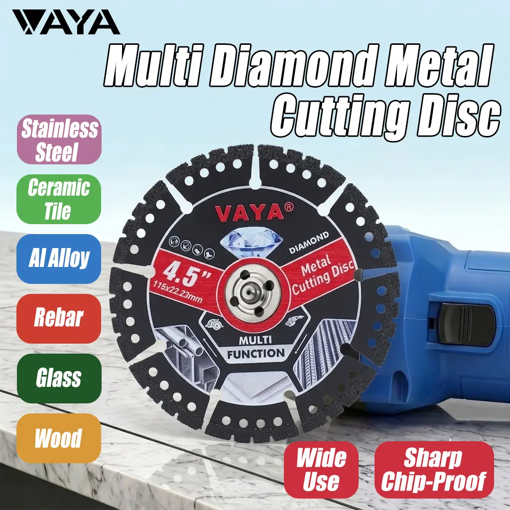 VAYA 4.5-inch 115mm Multi-functional Cutting Disc, Diamond Saw Blade Specially for Metal, Marble, Tiles and Plastics , angle grinder tool