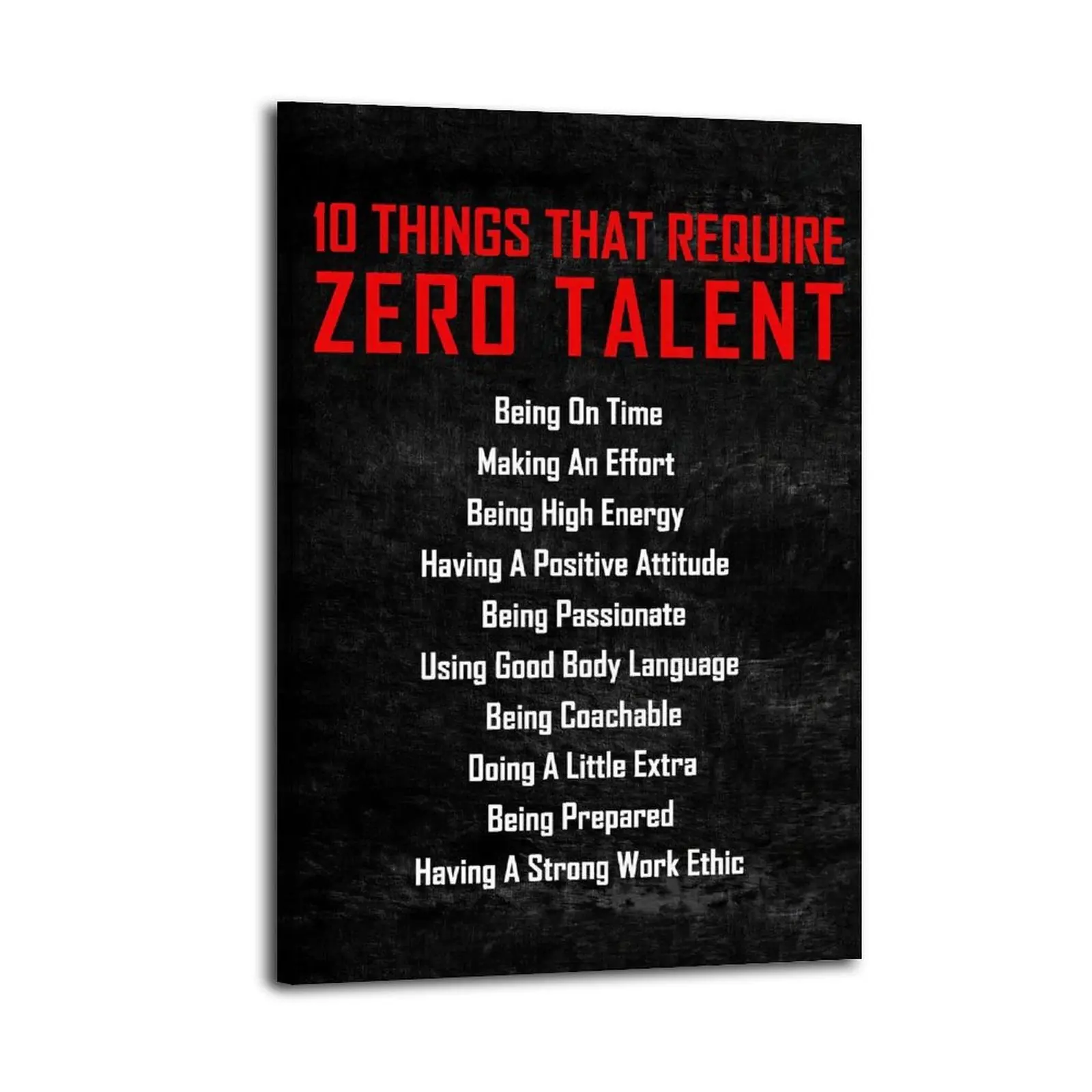 "10 Things That Don’t Require Talent Frameless Wall Art Prints, Decorative Artistic Animal Theme Home Decor, Bedroom Decor"