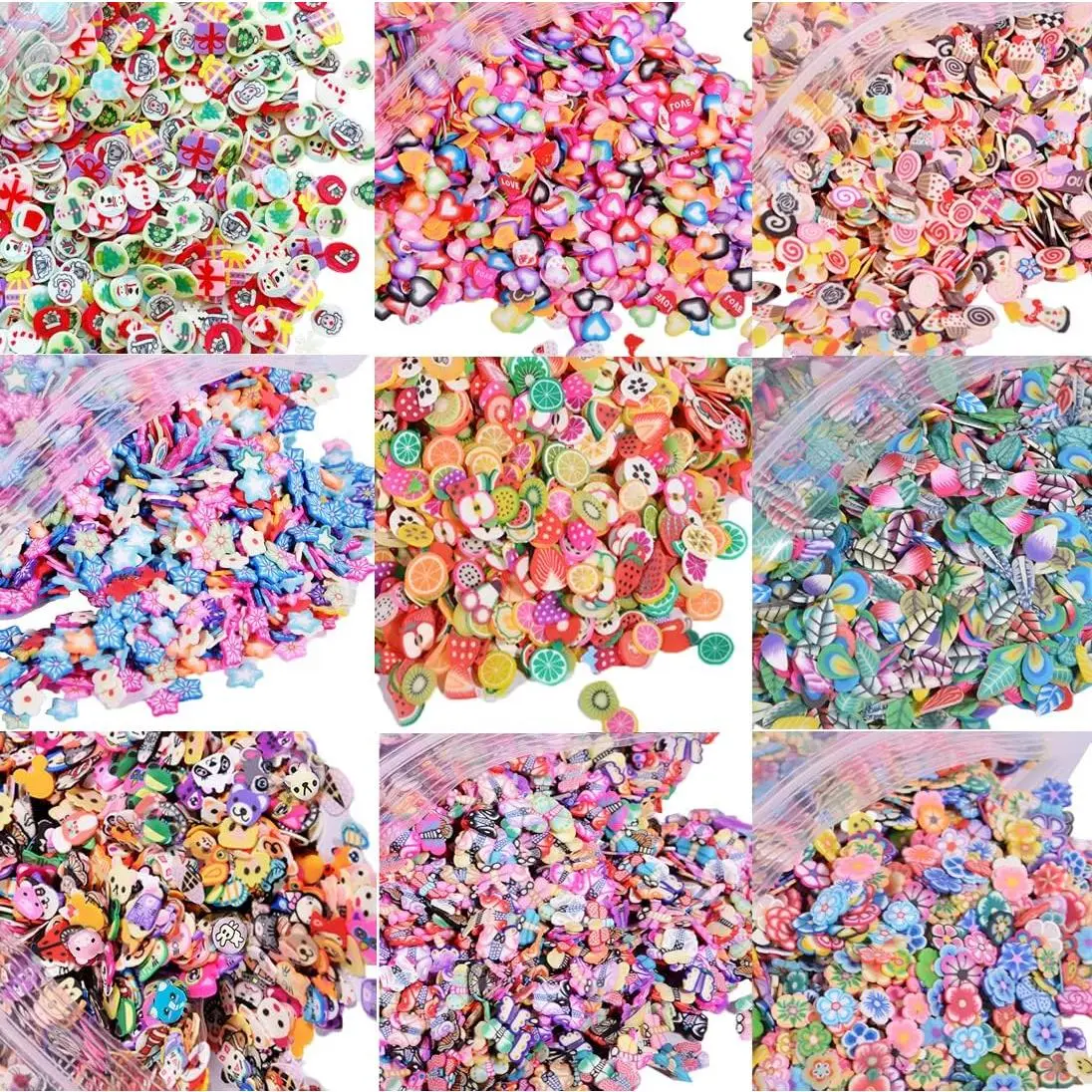 3D Fruit Slices Polymer Clay Slices Fruit Nail Art Slices Polymer Slices DIY Fruit Nail Art Supplies Making Kit Decoration Arts Crafts for Nail Art and Cellphone Decorations (5000 PCS) springtok