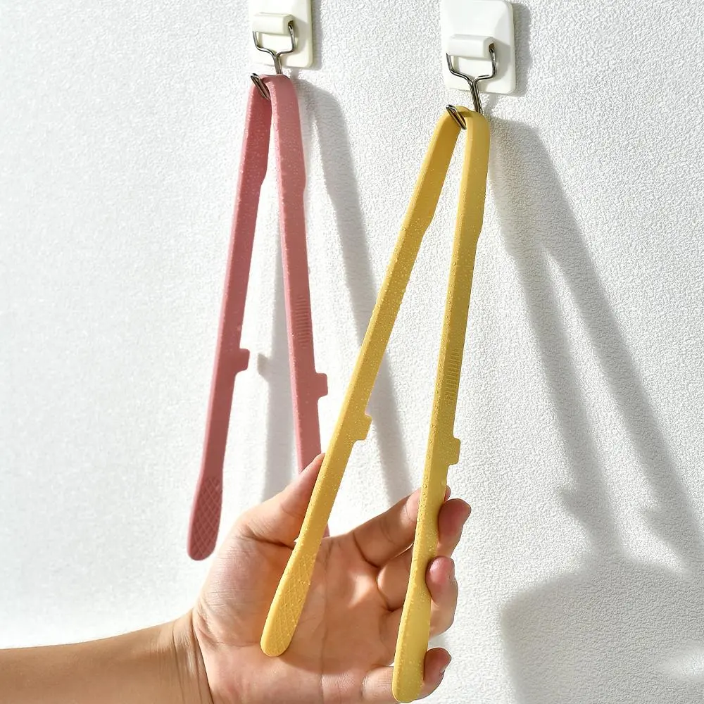 2 Pairs of 10.5-inch Silicone Cooking Tongs, Silicone Tweezers, Toast Tongs, Long Heat-Resistant Kitchen BBQ Utensils for Food Grilling, Steak Flipping, and Salad Serving