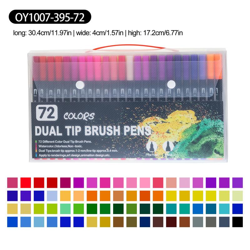 Double-Ended Watercolor Brush Set, Fine Tip Markers for Painting Sketching Calligraphy, Ideal for Adult Artists Drawing Coloring, Painting Tools, Art Supplies