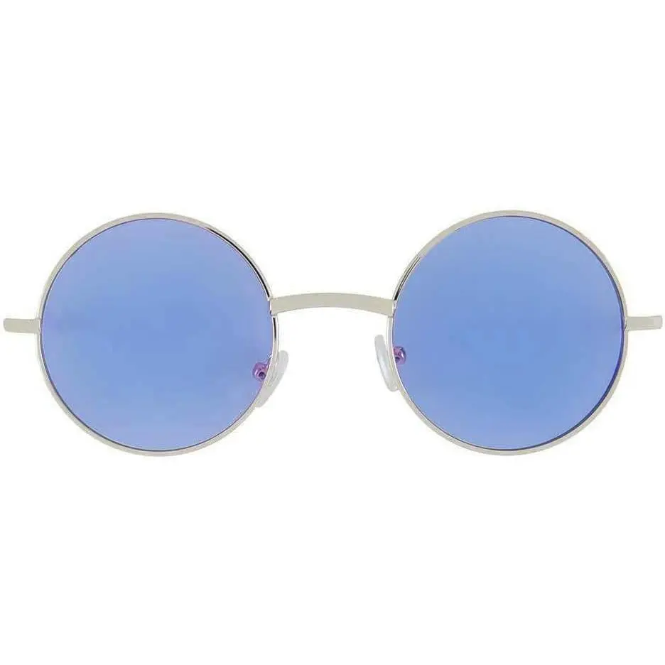Round Sunglasses Metal Frame Circle Retro Hippie Sunglasses UV400 Protection