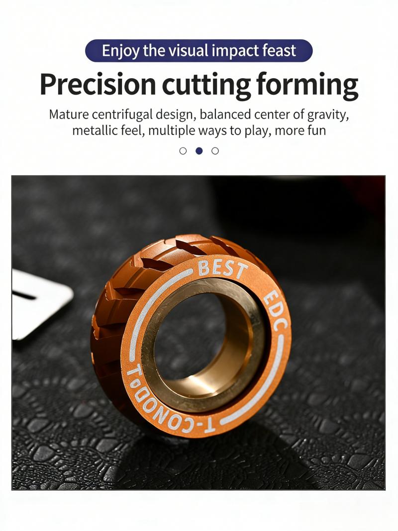 Star Wheel Rotating Ring Adult Stress Relief Toy Metal Ring Rotating Stress Relief Fingertip| Fingertip Rotating Ring Artifact