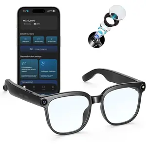 Multi-Function Smart Bluetooth-compatible Glasses, Blue Light Protection, Photo Video, Bluetooth-compatible Call, Music Play, Ai Q&a, Ip65 Waterproof, Tr90 Frame