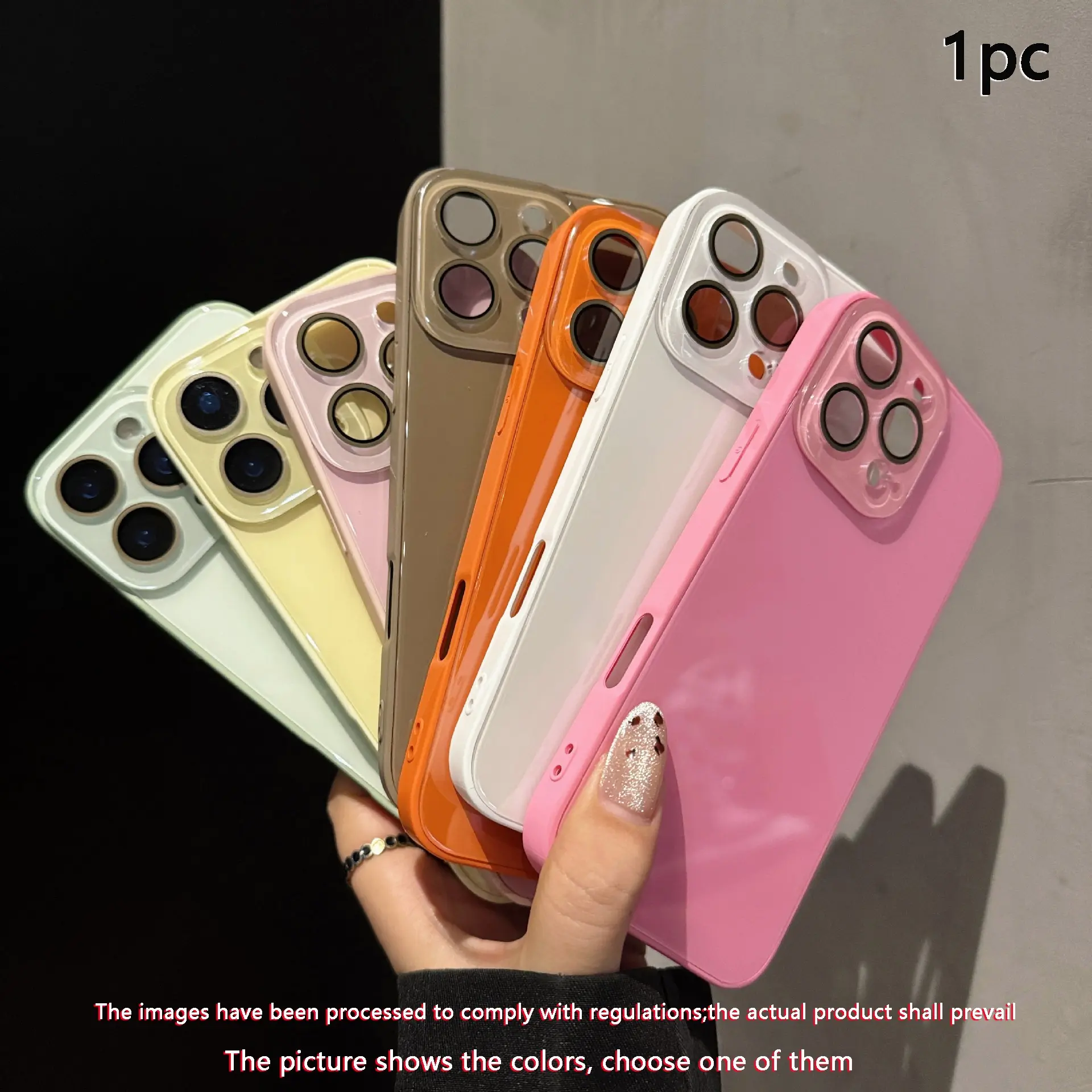 New Large Window Glass Lens Film Phone Protective Case Cover, Soft Silicone Border, Full Protection, Fits iPhone 17 16 15 14 13 Pro Max Plus, Fashionable Gift