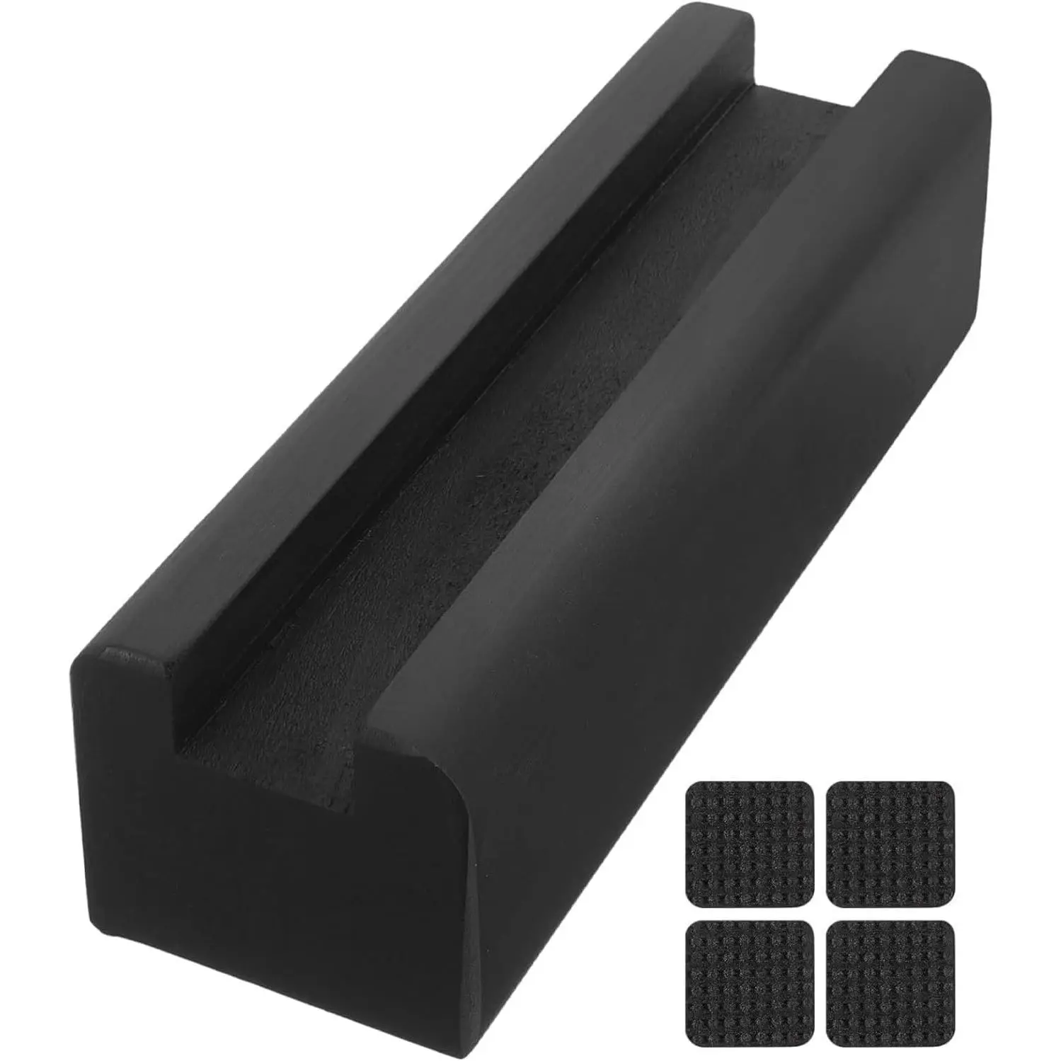 Wooden Floor Mirror Support Stand Anti-Skid Mirror Bracket Room Mirror Holder Rack for Bedroom Living Room Bathroom, Black