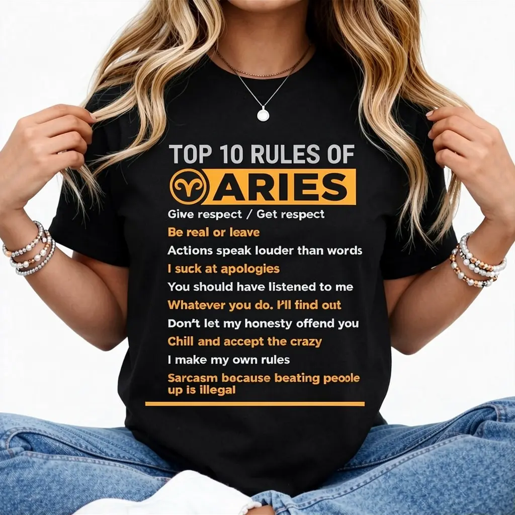 Aries Traits Facts Horoscope Zodiac Astrological Sign Gift T-Shirt