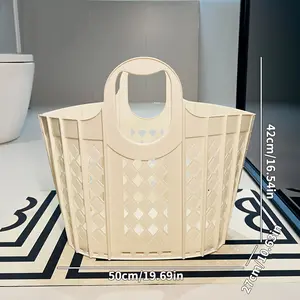 1 DOCOXO large-capacity foldable laundry basket with handle - stackable dirty clothes hamper, suitable for toys, clothing, and bathroom storage - portable space-saving organizer, dirty clothes storage bag, storage rack basket