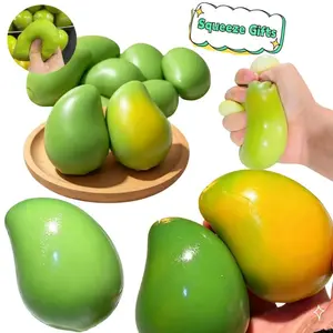 2026 HOT NEW Simulated Mango Stress Ball, Handmade Squishy Toy with Crispy Feel & Color Change for Stress Relief
