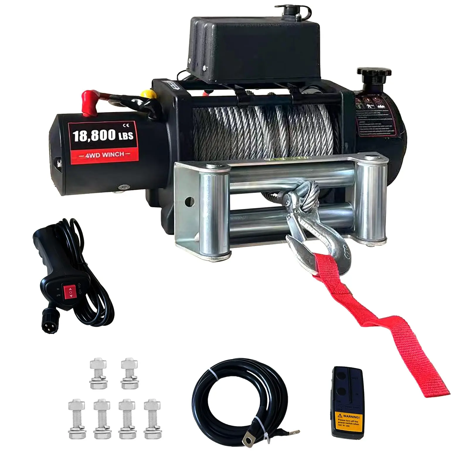 Garvee 13800lbs Heavy Duty 12V Electric Winch for Truck, SUV, ATV, UTV Off-Road Recovery with 6.5hp Motor, IP67 Waterproof, 78ft Steel Cable, Wireless Remote - SC13000T Electric Wire Rope Winch