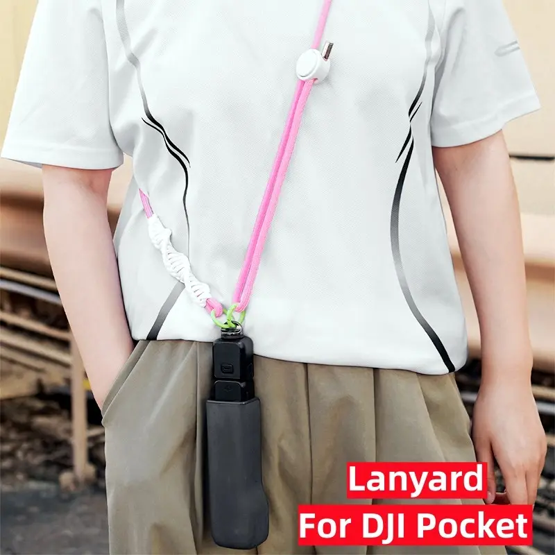 Adjustable Strap for Dji Osmo Pocket Camera, Hands-Free Neck Strap, Crossbody Wearable Strap, Easy Carry, 1/4 Inch Screw Interface, Lanyard
