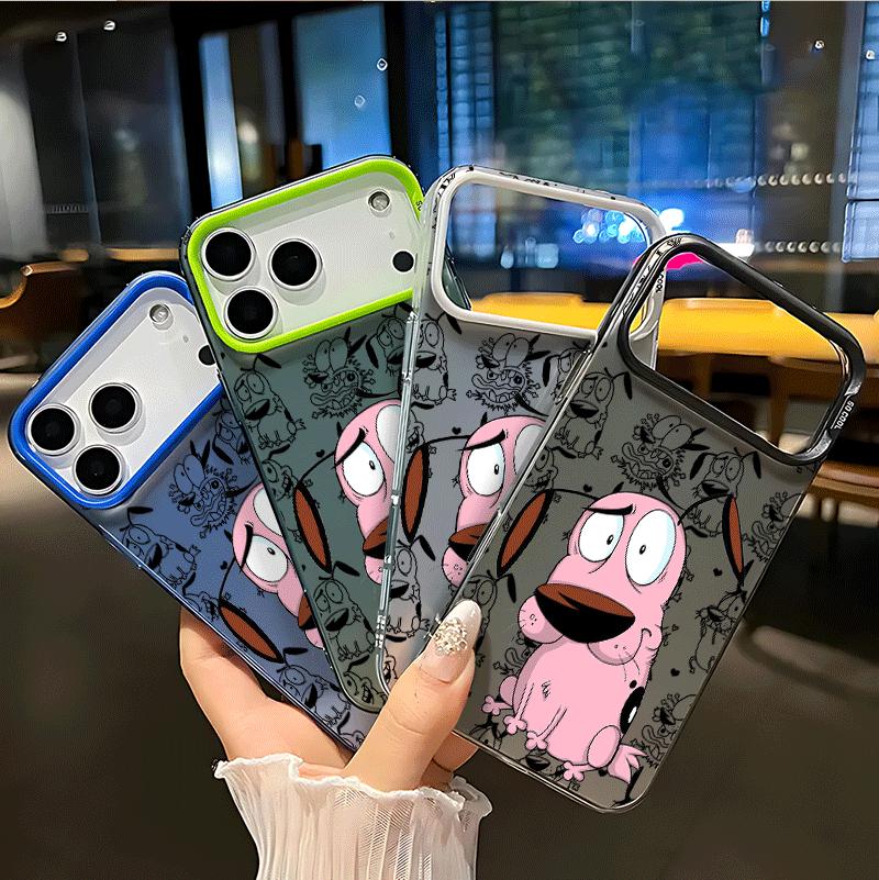 Cartoon Couragethe Cowardly Dog Soft&Flexible TPU Silicone Phone Case For iPhone 17 Pro Max AIR 16 15 14 13 12 11 Plus XR XSMAX Cases Durable|Shockproof|Full Camera Protection|Anti-Scratch|Anti-Fingerprint|Slim Fit|Gift For Girlfriend/Men/Women