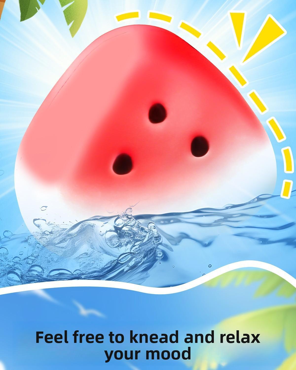 Super Soft Watermelon Squishy Slow Rebound Wet Texture Fidget Toy, Stress Relief Anti-Anxiety Desk Decor, Kawaii Gift for Teens Girls, Calm Sensory Toy for School Office Home, Satisfying Squishy Fun