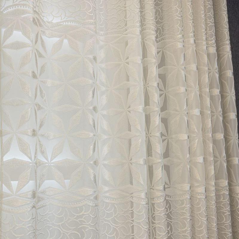 Hollow-Out Design Finished Curtain, Modern Simple Luxury Light-Transmitting Window Curtain for Balcony, Bedroom, Living Room and Office #TOP PICKS
