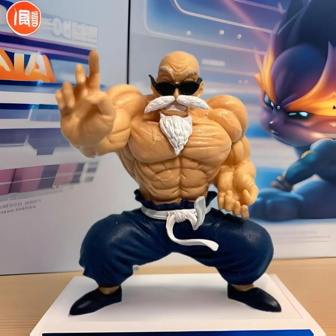 Dragon Ball Muscular Kami-Sama Handmade Model, Miniature Desktop Decoration, Anime Figure Collectible, Secondary Dimensional Animation Model, Collectible Minifigures