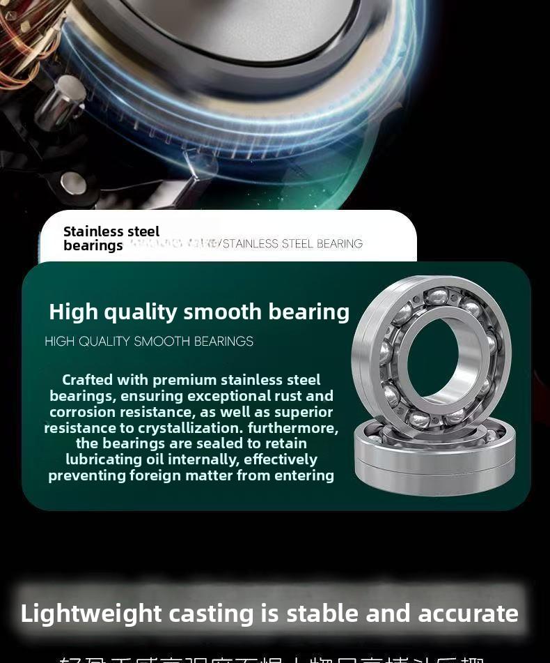 Green Macaron Baitcasting Reel, Full Metal Spool, Long Cast Anti-Backlash Versatile Fishing Reel