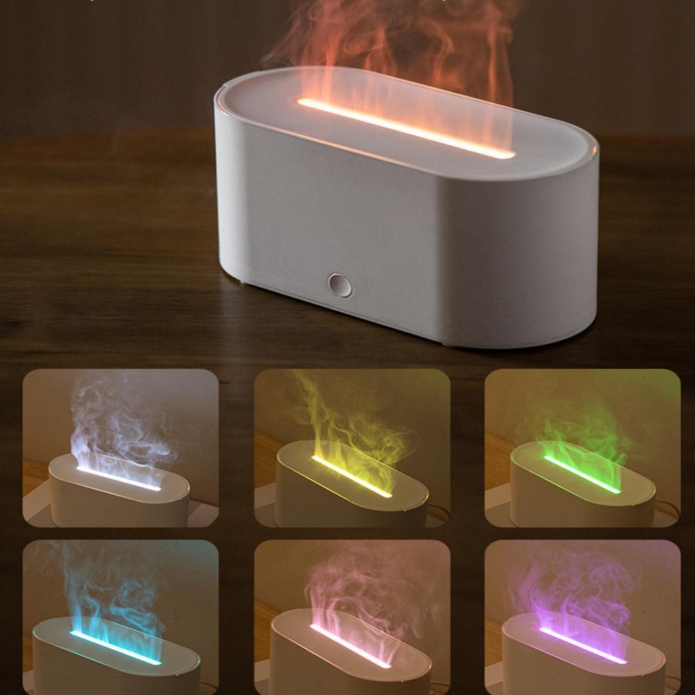 Flame Aromatherapy Machine, USB Powered Simulation Flame Humidifier, Silent Aromatherapy Diffuser, Aroma Diffuser Humidifiers, Suitable for Home Bedroom and Office