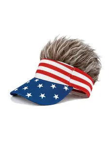 American Flag Wig Hat Celebrate 250 Years of American Heritage in Festive Style! Adjustable for All Sizes – Perfect for Independence Day, Parades, and Patriotic Celebrations!