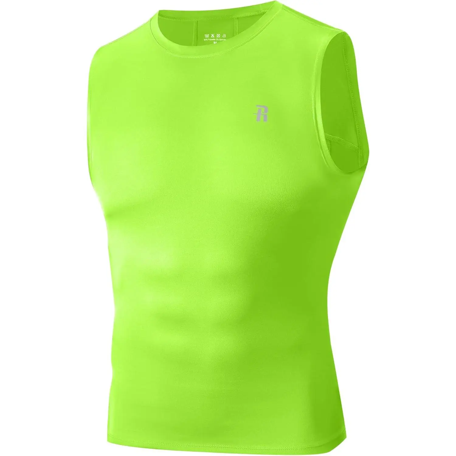 Mens Sleeveless Compression Shirt Workout Muscle Tank Top Quick Dry Athletic Base Layer Undershirt for Basketball